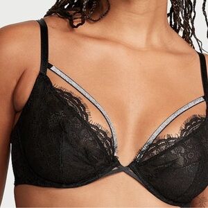 Victoria’s Secret VERY SEXY Shine Strappy Unlined Lace Demi Bra
